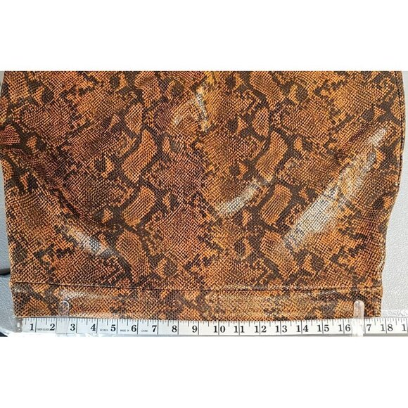 Revolve H:ours Womens XL Link Faux Snakeskin Asymmetrical Mini Skirt NWT - Picture 7 of 10